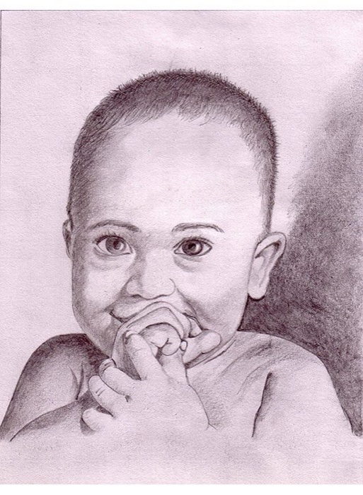 Pencil portrait sketch