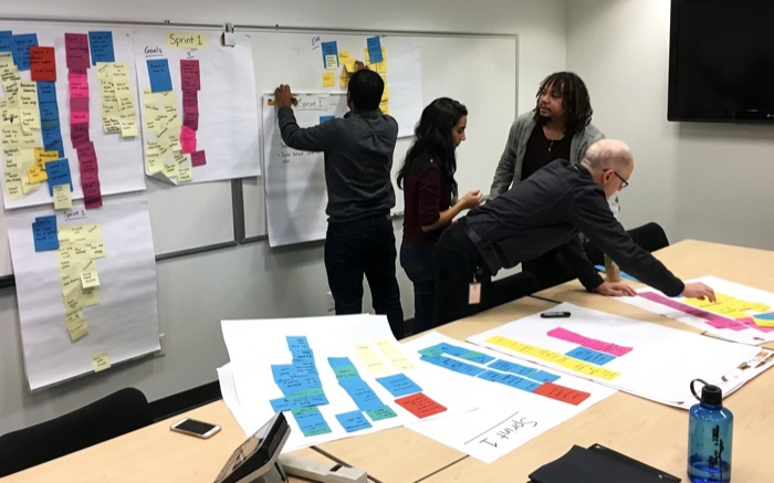 Facilitating a workshop at Expedia