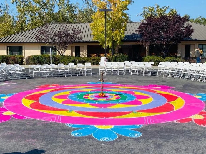 Rangoli floor art