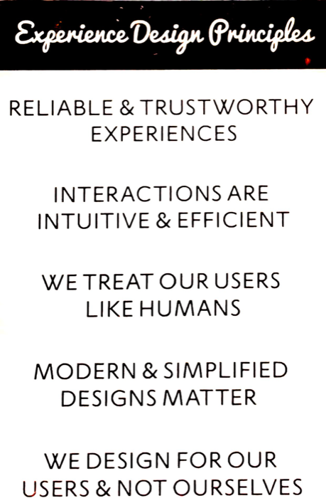 Experience design principles poster