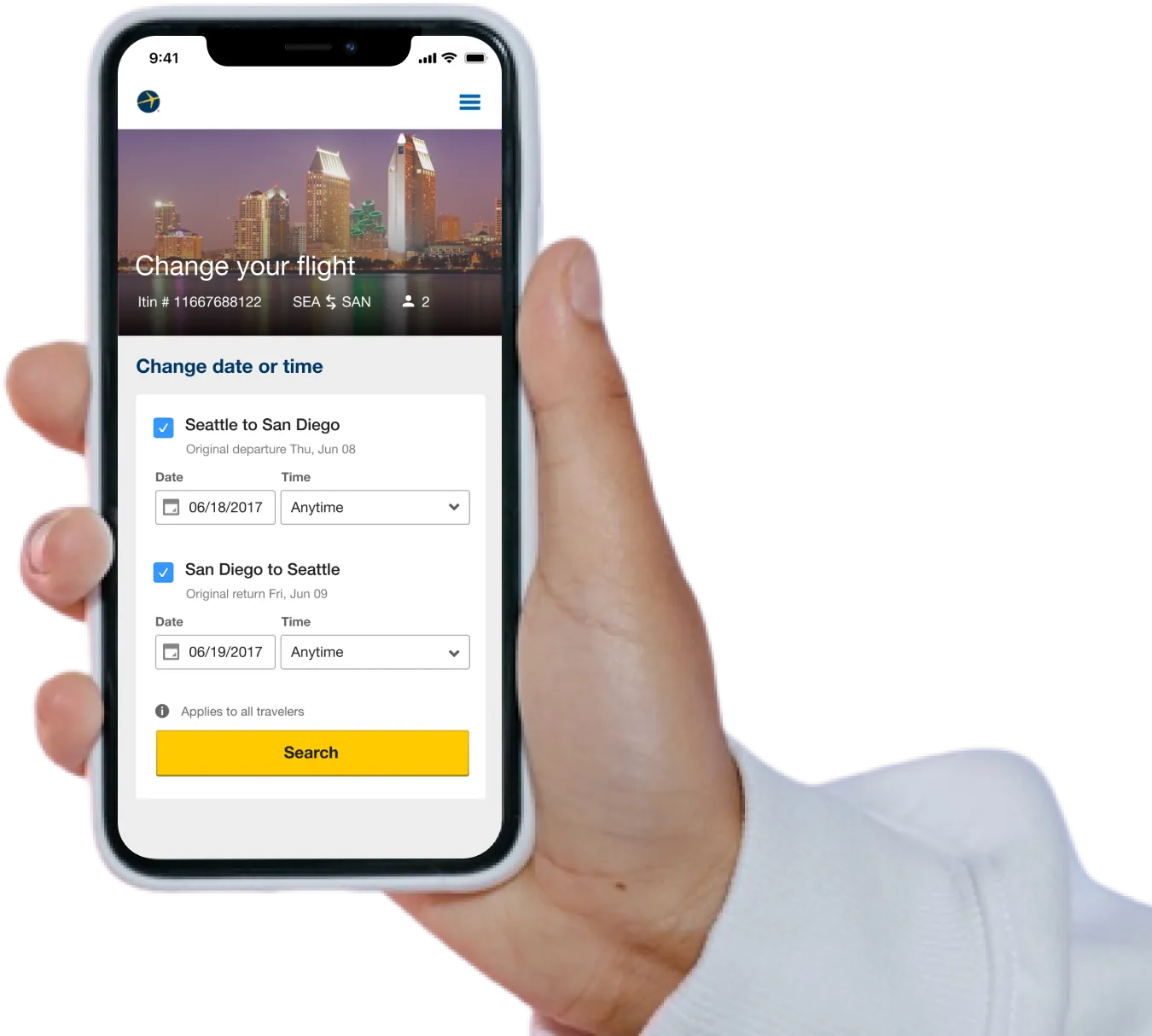 Flight Change — Expedia