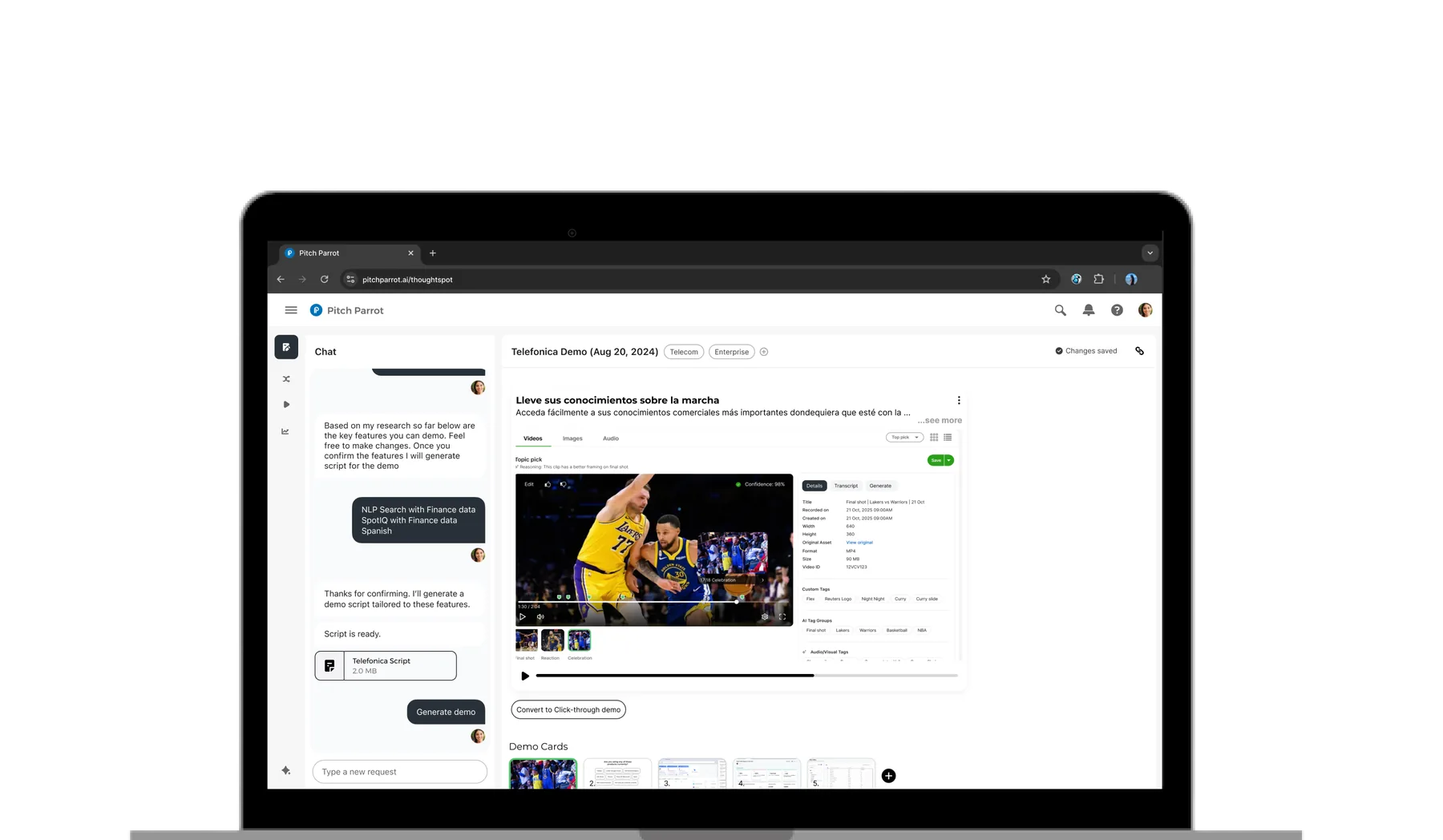 AI Assistant for Sales demos — Pitch Parrot