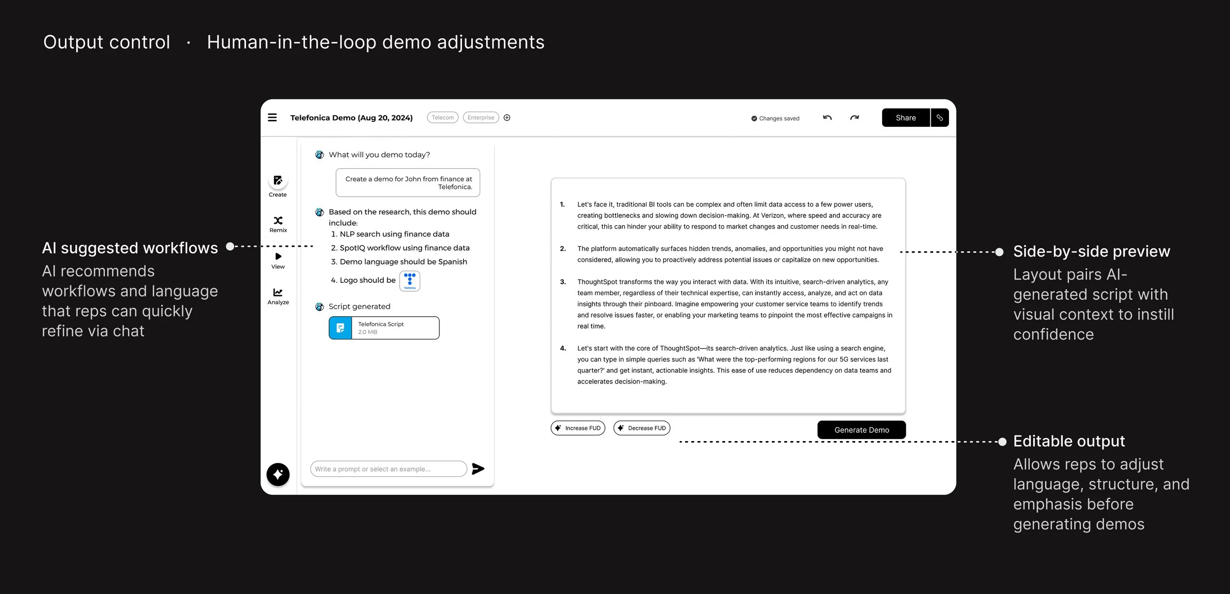 Iteration 1 — human-in-the-loop review of generated sections