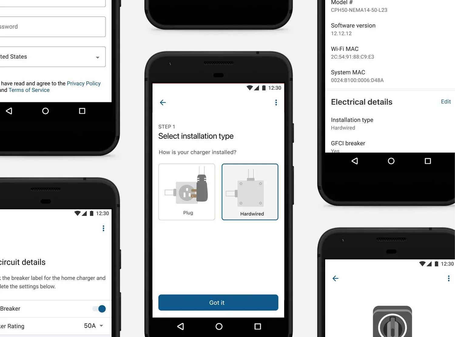 Service Pro on Android, following Material Design components and interaction guidelines